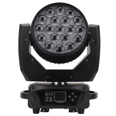 Luz de lavado de cabeza móvil RGBW 19 * 15w Luz de enfoque mecánico LED Zoom