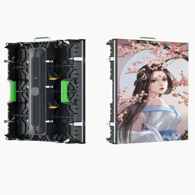 Pantalla de LED alquiler de fundición a presión gabinete de aluminio P2.976 interior 500 * 500 fijación frontal 3840hz bloqueo de curva de enlace duro