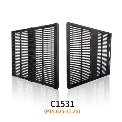 Pantalla LED transparente P3.91-7.82mm 3840hz Pantalla LED de malla 1000*500mm en el exterior