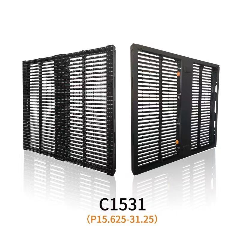 Pantalla LED transparente P3.91-7.82mm 3840hz Pantalla LED de malla 1000*500mm en el exterior